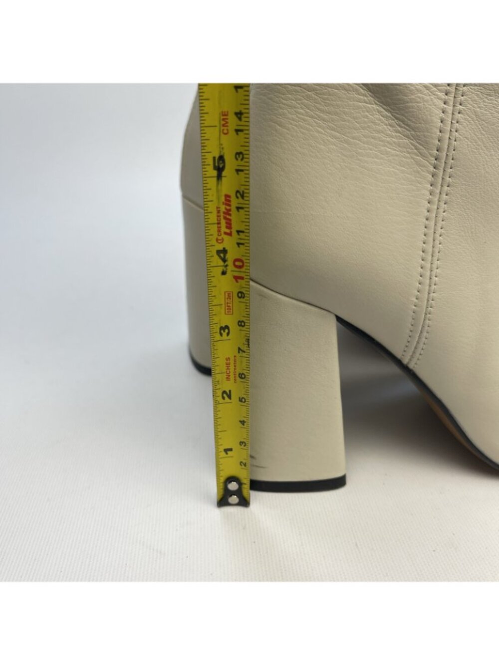 Y2K L'Intervalle White Leather Boots Women’s 37 Retro 60's Scandinavian Luxe - Picture 14 of 14